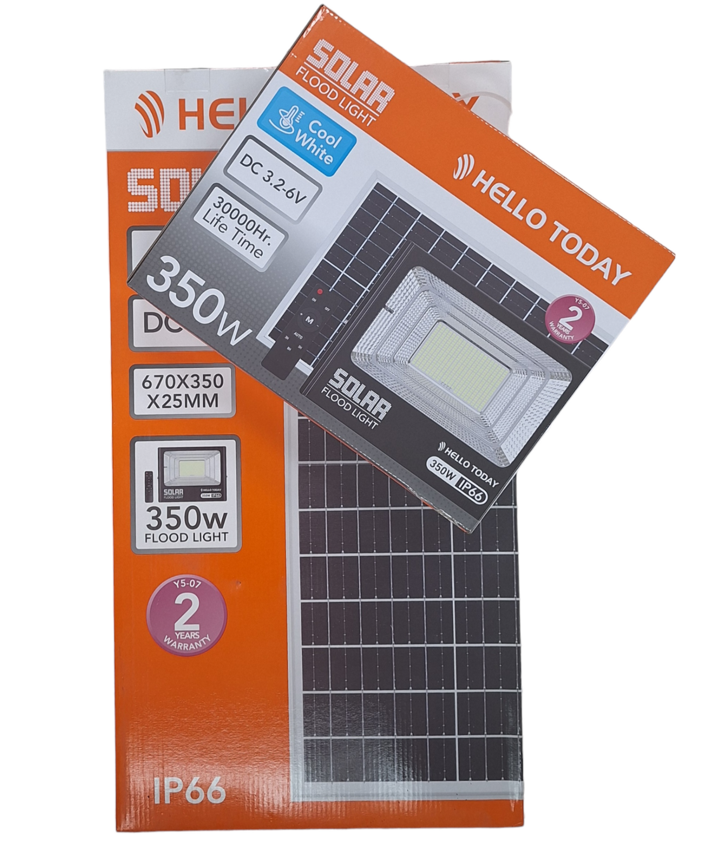 Hello Today Remote Controlled 350w Solar Outdoor Flood Light With Panel - Little Tokyo SA