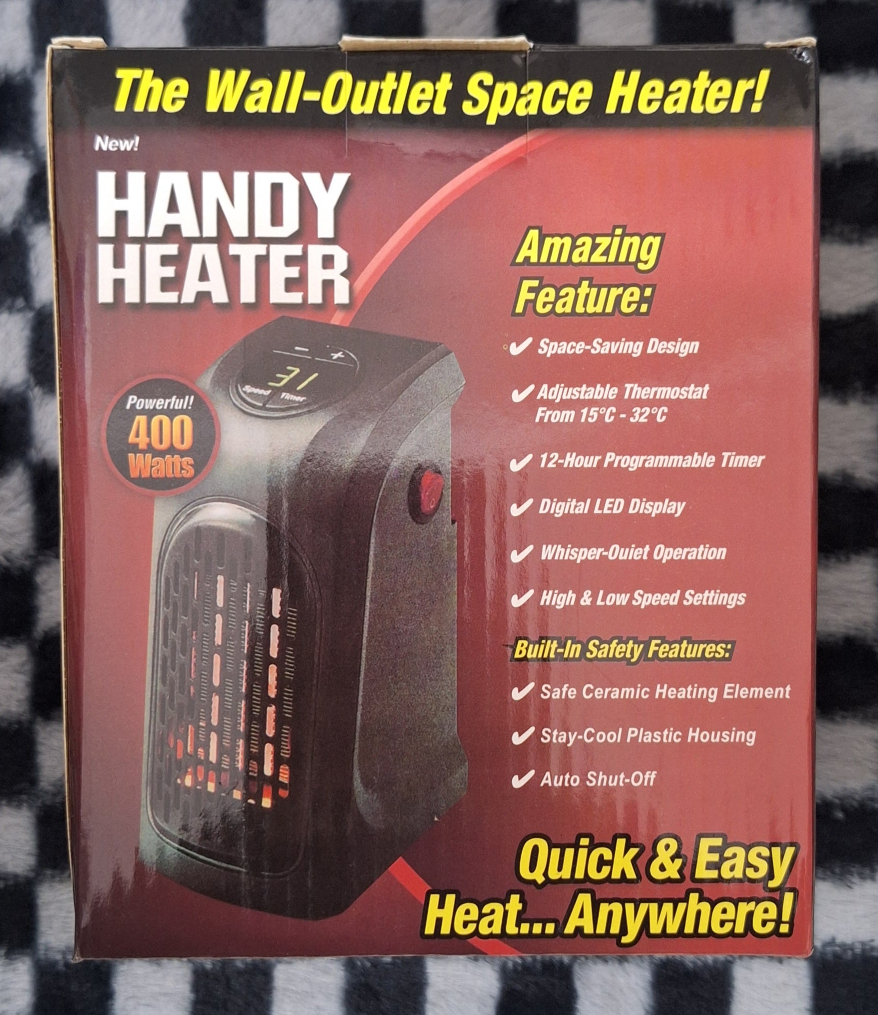 Handy Heater 400 Watts Wall Outlet Space Saving Heater - Little Tokyo SA