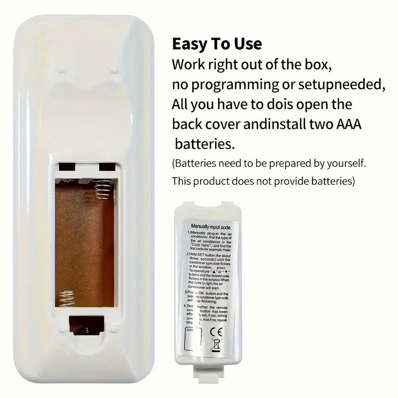 Universal A/C Remote Control - Compatible With Multiple Brands And Models - Little Tokyo SA