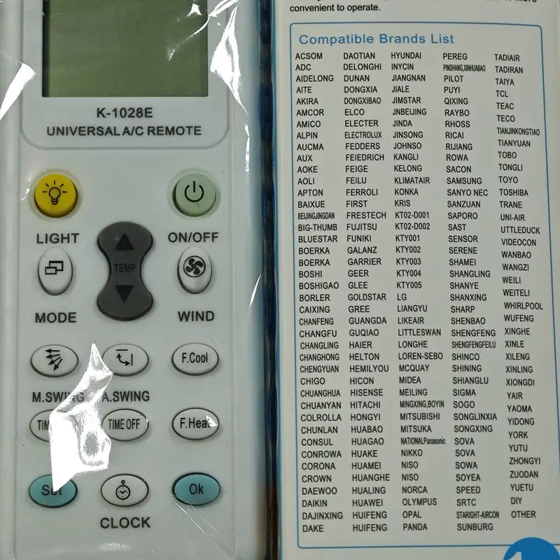 Universal A/C Remote Control - Compatible With Multiple Brands And Models - Little Tokyo SA