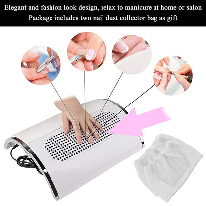 Aorlis Nail Dust Collector With Triple Fans - 40W - Little Tokyo SA