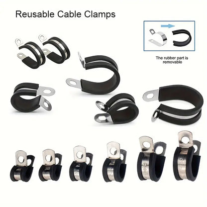 44pcs Cable Clamps Assortment Kit - Little Tokyo SA