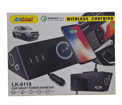 Optimize Your Ride with Andowl Smart Power Inverter: Wireless Charging for Cars