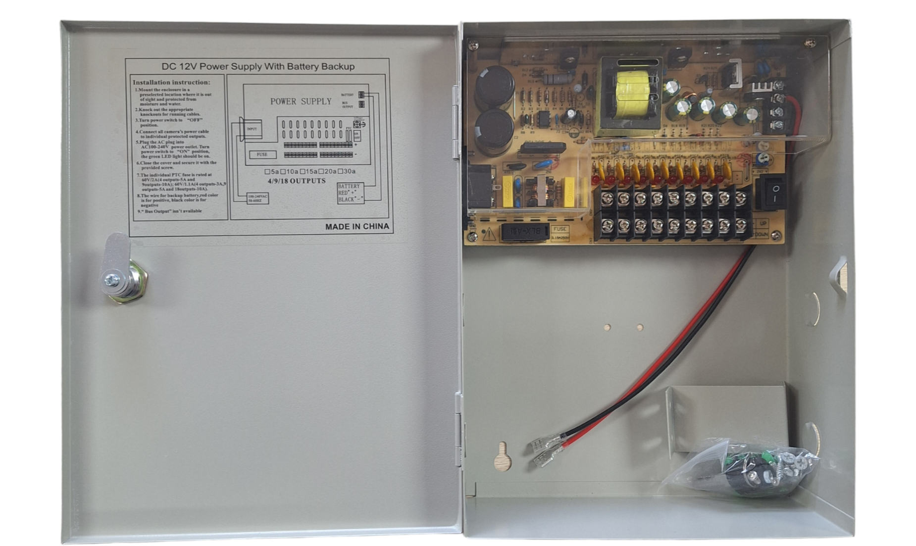 CJ Power Supply 12V 10A 9 Channel - Little Tokyo SA