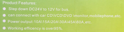 DC 24v to 12v 20A Power Step Down Transformer - Little Tokyo SA