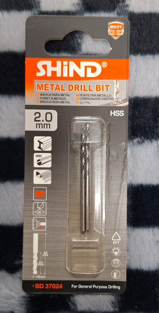 Shind Metal Drill Bit - 2mm - Little Tokyo SA