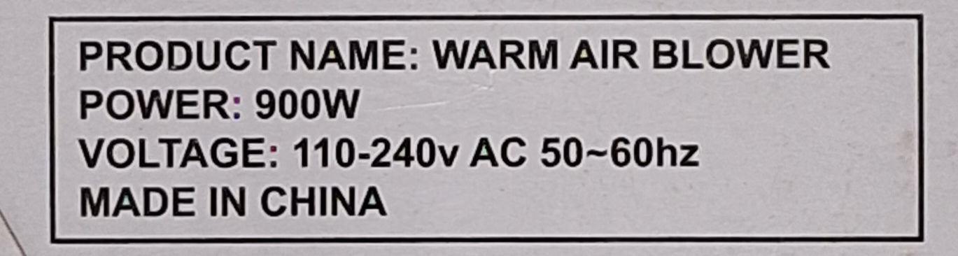 900 Watts Warm Air Wall Outlet Portable Heater - Little Tokyo SA