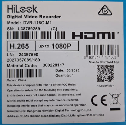 HiLook 16 Channel Turbo HD DRV - Little Tokyo SA