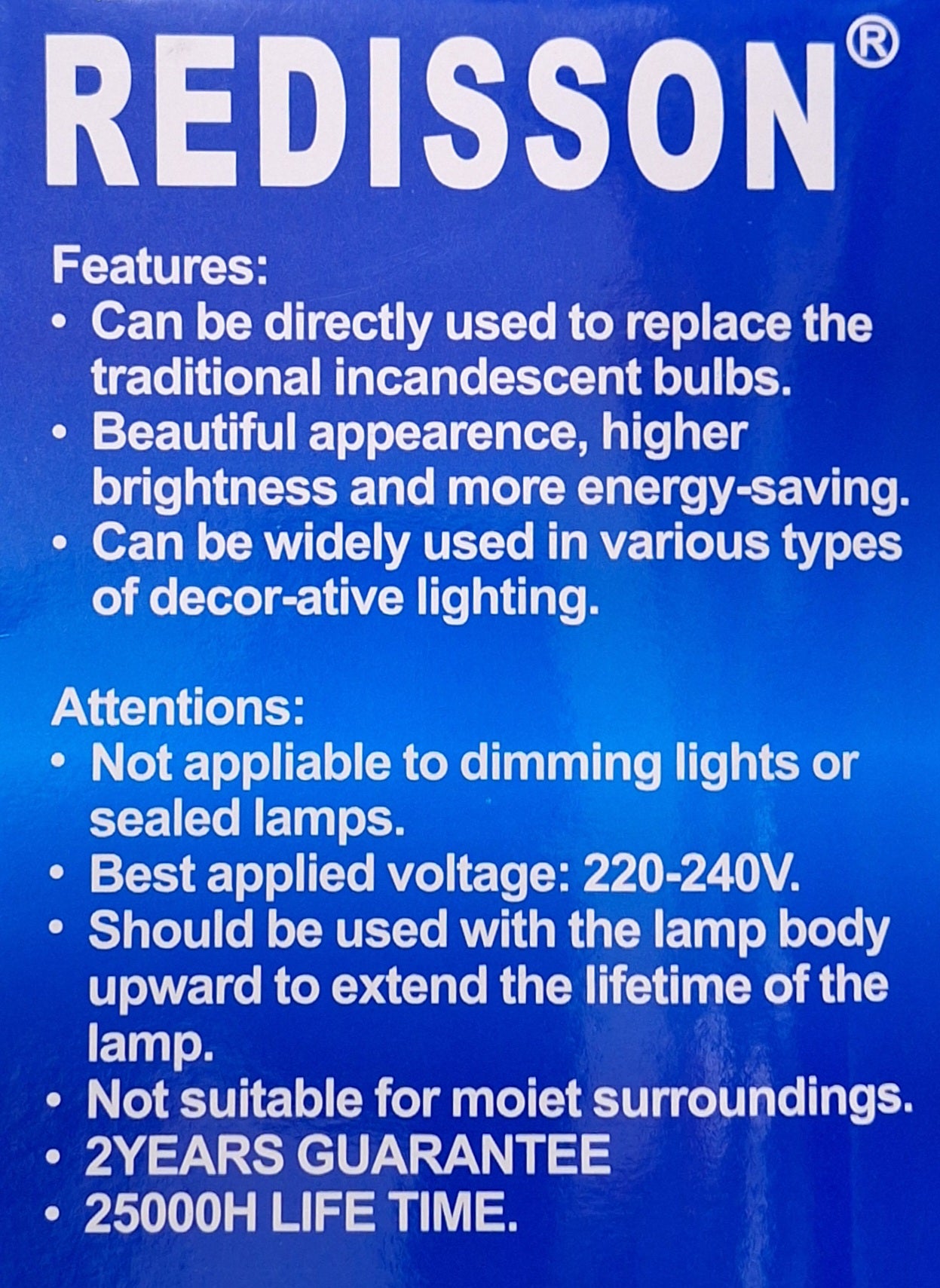 Redisson 40 Watt E27 LED Bulb - Little Tokyo SA