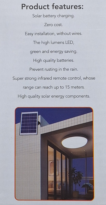 Hello Today LED Solar Ceiling Light 50 Watts With Panel - Little Tokyo SA