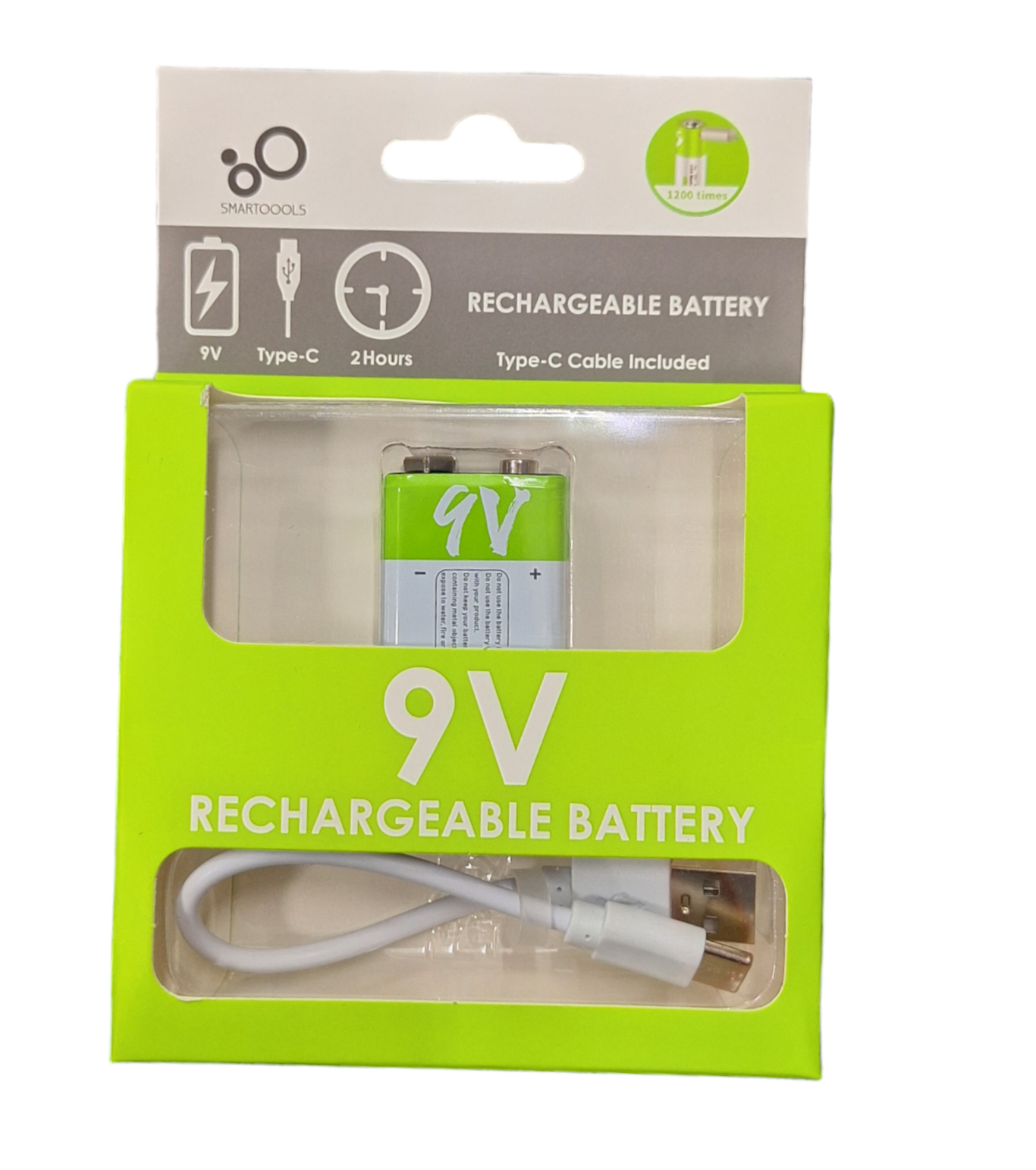 Smart Tools 9V 650mAh Rechargeable Type C Battery - Little Tokyo SA