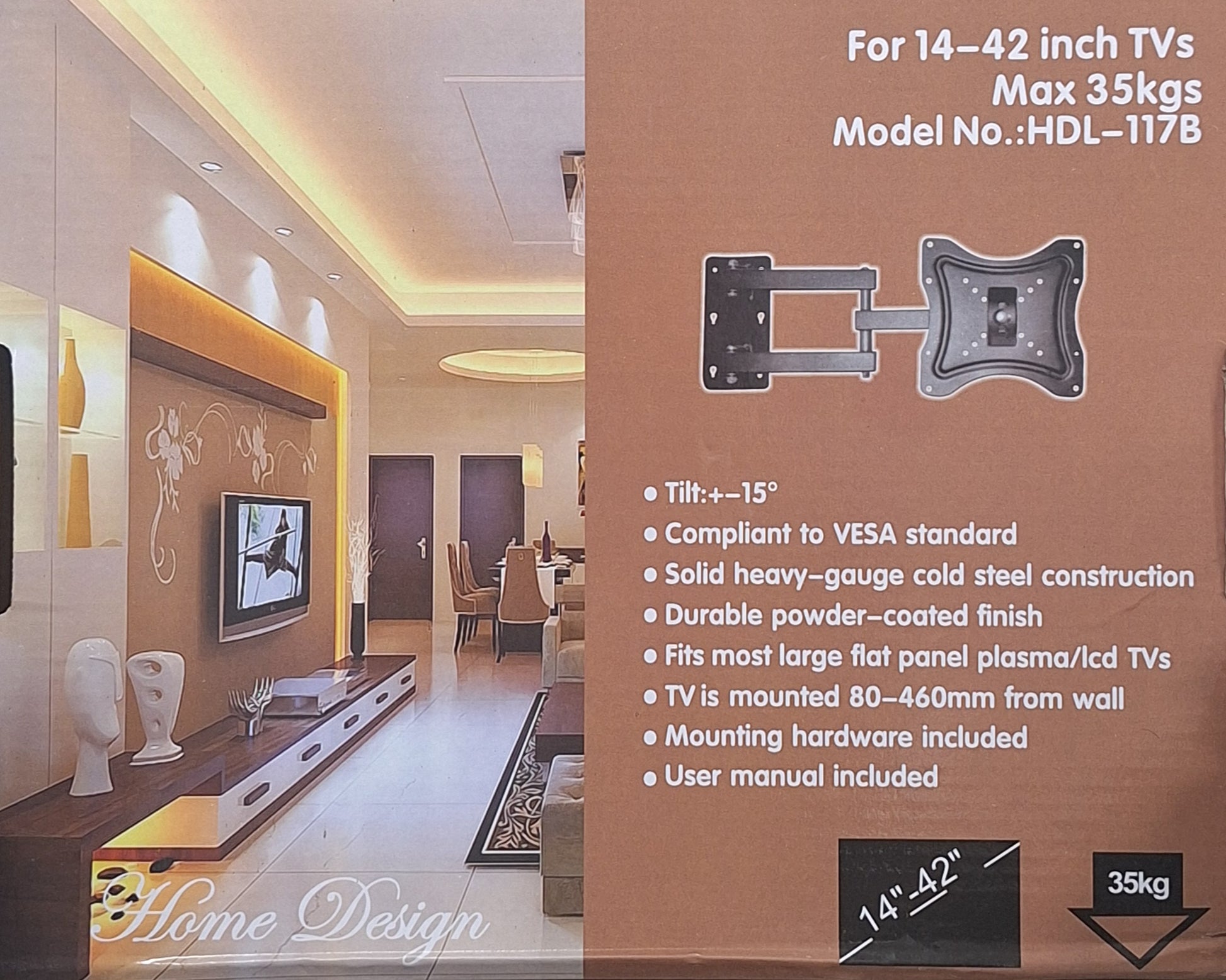 Universal Adjustable Plasma/LCD Wall Mount - 14"-42 inches - Little Tokyo SA