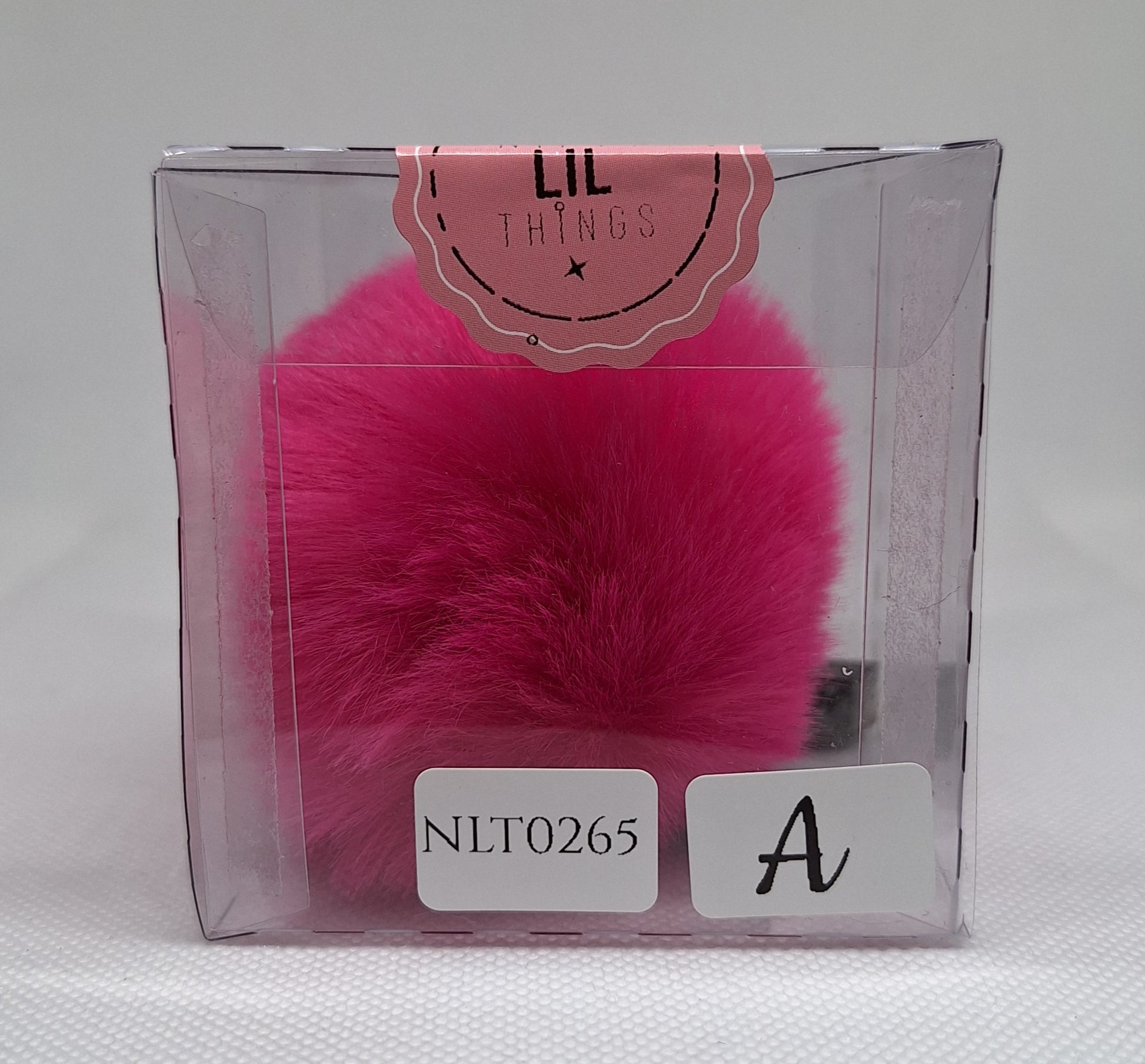 Custom Resin Letter Keychain With a Pink Pom Pom - A - Little Tokyo SA