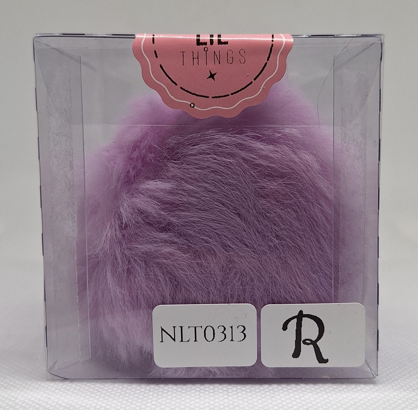 Custom Resin Letter Keychain With a Purple Pom Pom - R - Little Tokyo SA