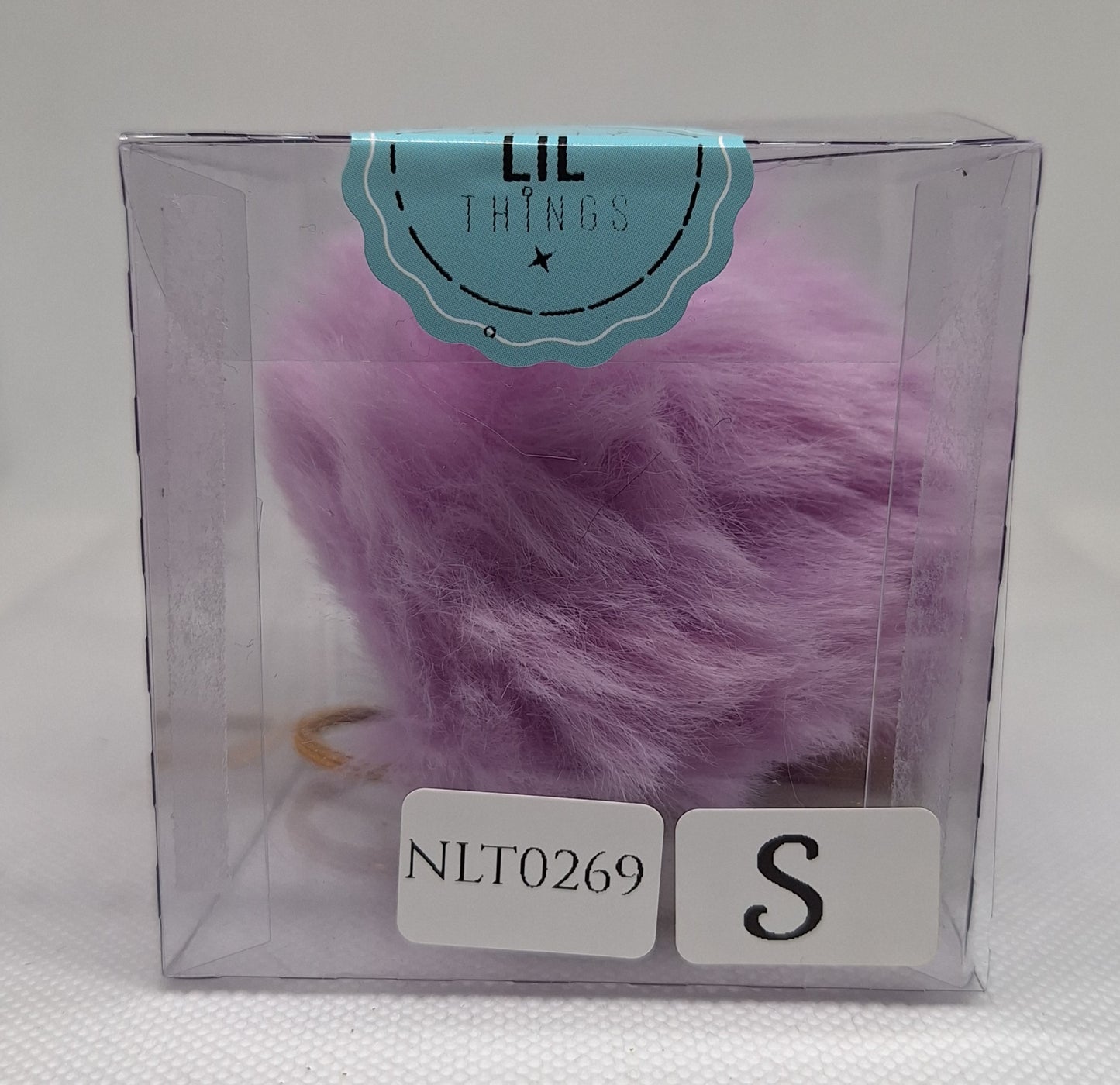 Custom Resin Letter Keychain With a Purple Pom Pom - S - Little Tokyo SA
