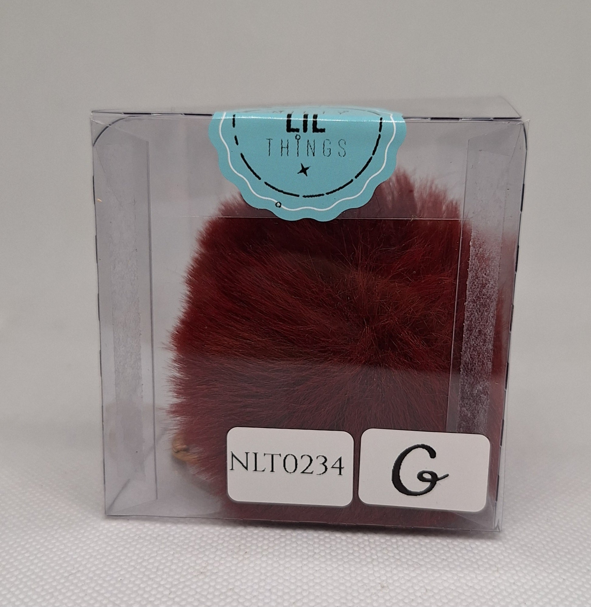 Custom Resin Letter Keychain With a Red Pom Pom - G - Little Tokyo SA