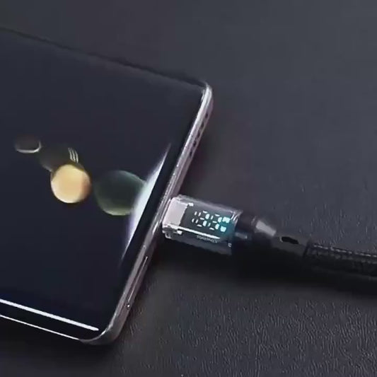 2m 120W Powerhouse Charge Cable - 6Amp Super Fast with Real-Time LCD Display - Durable USB Type C