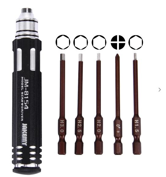 JM-8154 Hexagonal Screw Driver Set 6 In 1