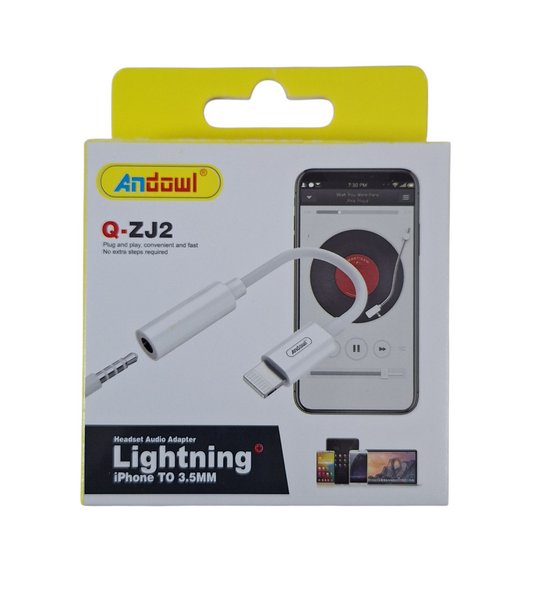 Andowl Lighting IPhone  to 3.5mm Headset Audio Adapter