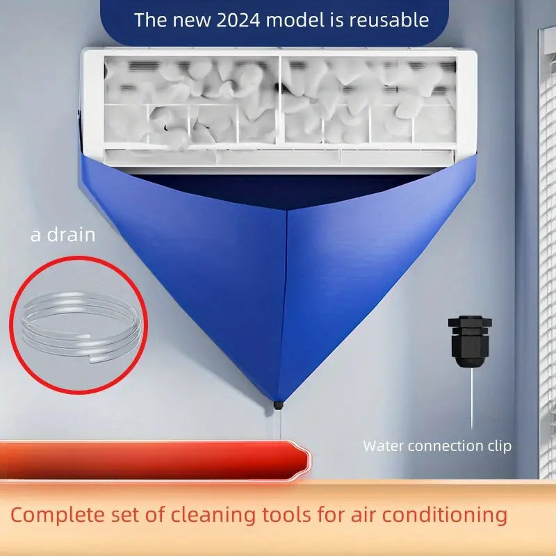 3-Piece Air Conditioning Cleaning Kit with Reusable Plastic Water Collection Bag - Little Tokyo SA