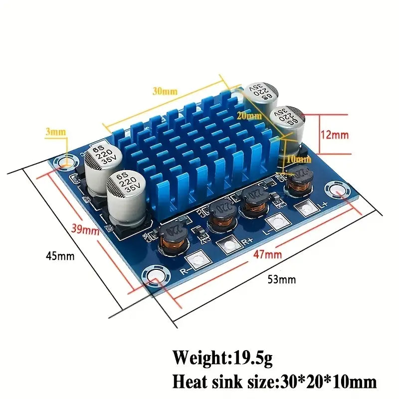 30W+30W 2.0 Channel Digital Stereo Audio Power Amplifier Board - Little Tokyo SA