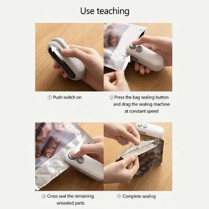 Mini Sealer Machine, Portable Bag Opening Function 2-in-1 Sealer - Little Tokyo SA