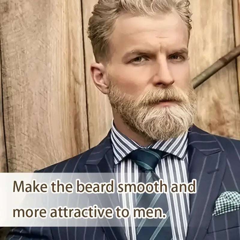 3pcs Beard Essential Oil Balm And Brush Combination Set