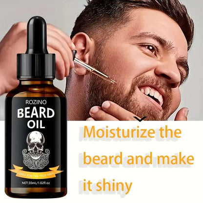 3pcs Beard Essential Oil Balm And Brush Combination Set