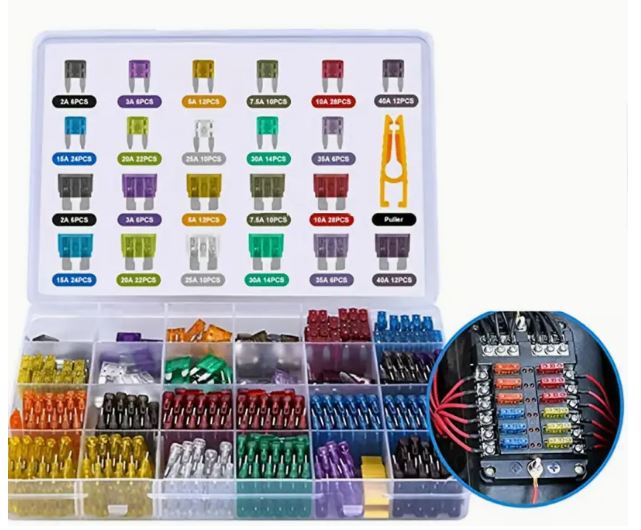JOREST Set van 160 stuks zekeringen voor auto, camper, vrachtwagen, motorfiets, 11 specificaties (2A-40A), mini-zekeringen 1 trekker JOREST Set van 160 stuks zekeringen voor auto, camper, vrachtwagen, motorfiets, 11 specificaties (2A-40A), mini-zekeringen 1 trekker