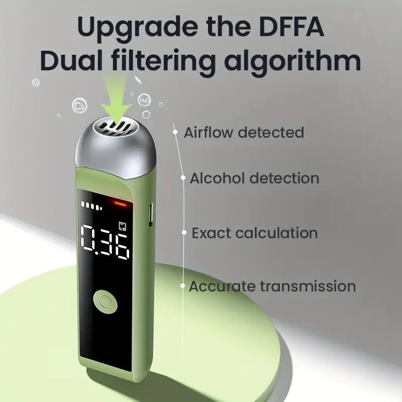 1pc Professional Dual Filtering Algorithm USB Rechargeable Breathalyzer