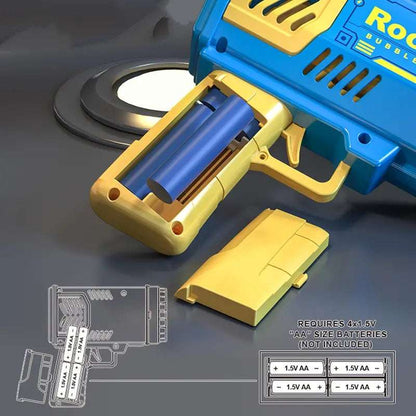 Children's 40 Hole Rocket Launcher Handheld Portable Electric Automatic Bubble Gun