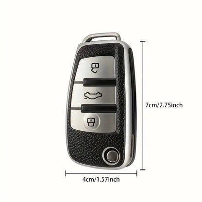 TPU Car Key Case Cover for Audi Flip Key