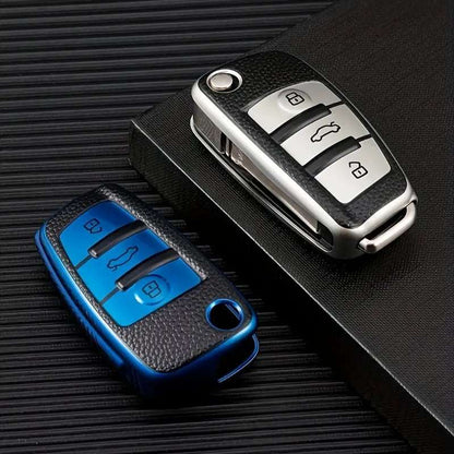 TPU Car Key Case Cover for Audi Flip Key
