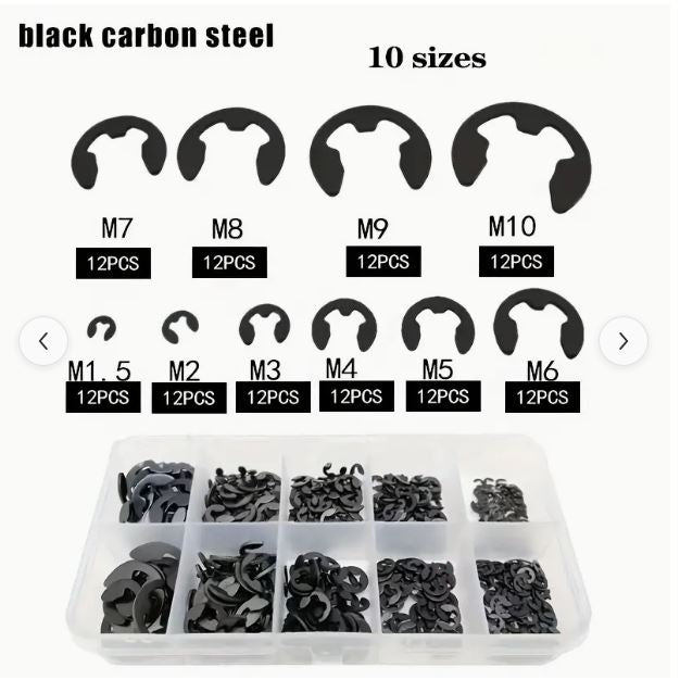 120pcs Stainless Steel Stainless Steel E Clip - Little Tokyo SA