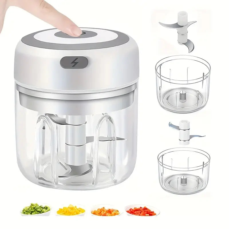 250ml Versatile USB Electric Mini Chopper for Garlic & Veggies - Little Tokyo SA