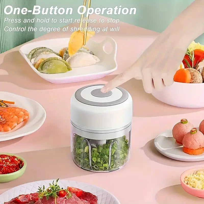 250ml Versatile USB Electric Mini Chopper for Garlic & Veggies - Little Tokyo SA
