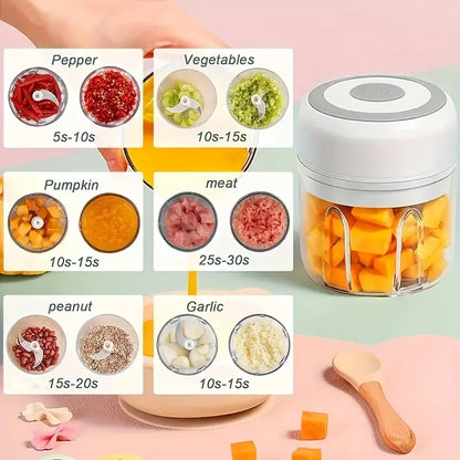 250ml Versatile USB Electric Mini Chopper for Garlic & Veggies - Little Tokyo SA