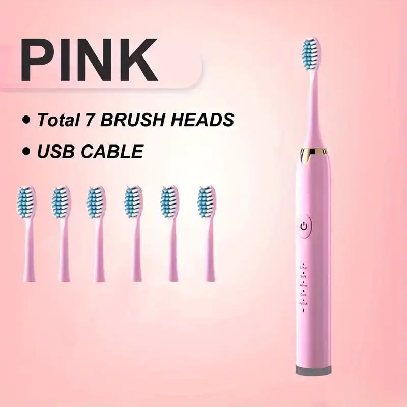 6-Brush-Head Electric Toothbrush for Adults - Little Tokyo SA