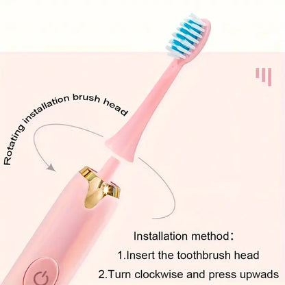 6-Brush-Head Electric Toothbrush for Adults - Little Tokyo SA
