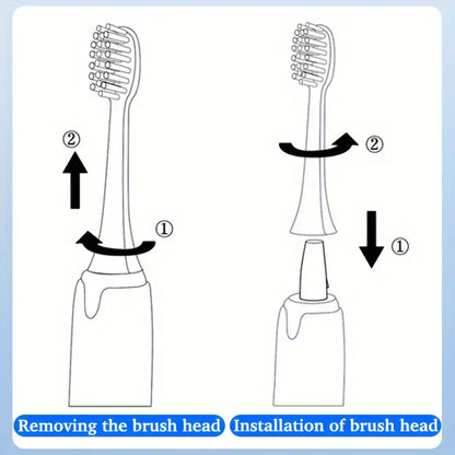 6-Brush-Head Electric Toothbrush for Adults - Little Tokyo SA