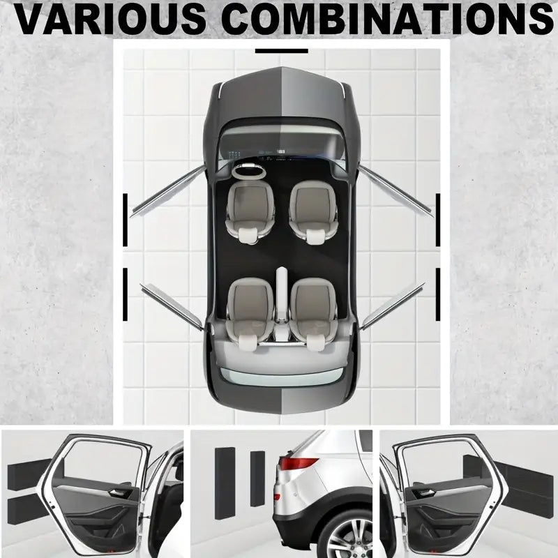 8pcs Black Garage Door & Wall Protectors -