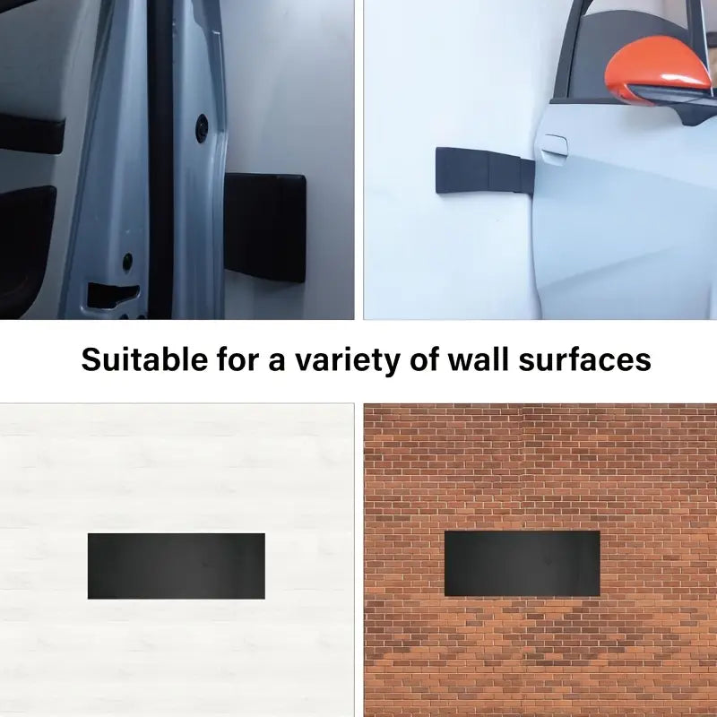 8pcs Black Garage Door & Wall Protectors -