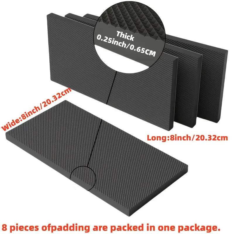 8pcs Black Garage Door & Wall Protectors -