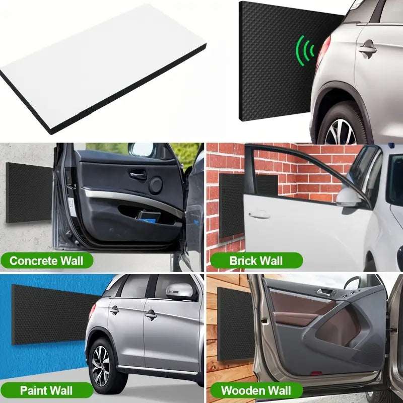 8pcs Black Garage Door & Wall Protectors -