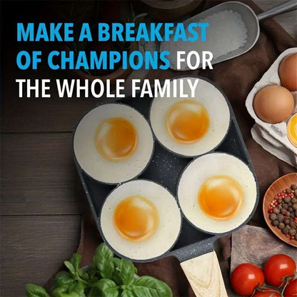 1pc Versatile 4-Hole Non-Stick Frying Pan