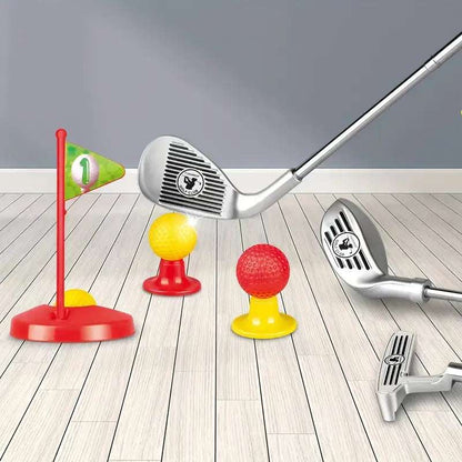 Children's Adjustable Club Toy Golf Set with 3 Telescopic Clubs