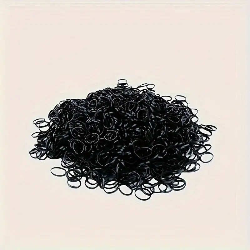 340pcs Black Horsehair Rubber Bands - Little Tokyo SA