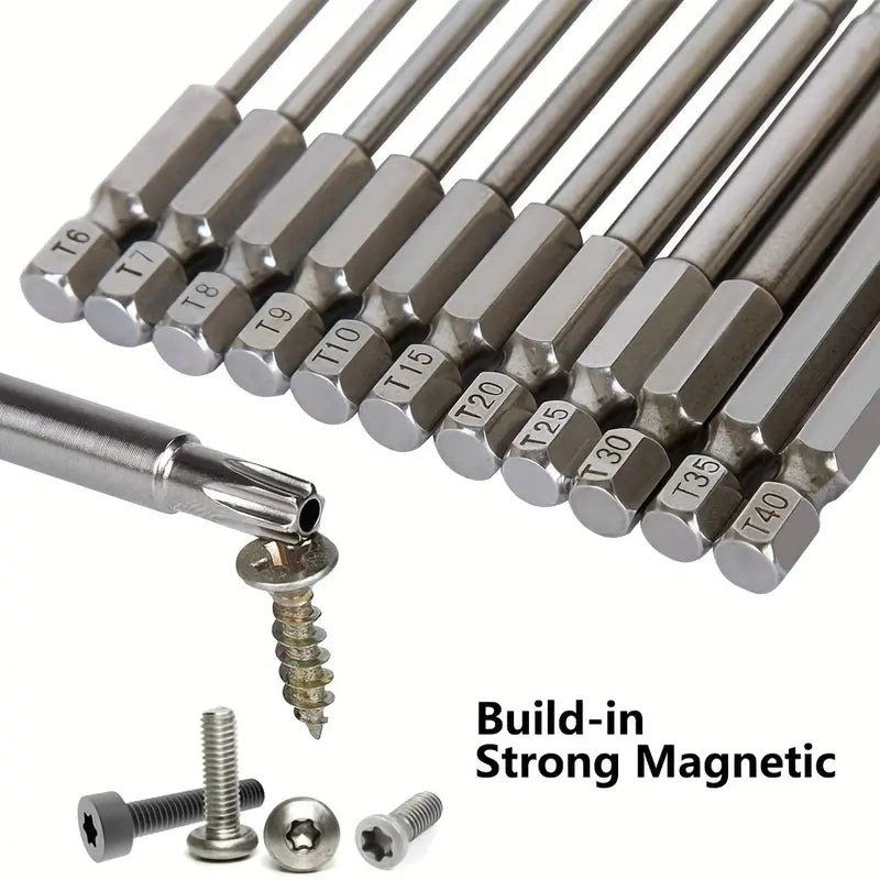 12pc 50mm Multi-Size Security Screwdriver Bit Set - Little Tokyo SA