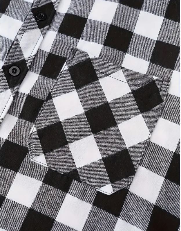 Fashionable Design Men's Plaid Pattern Hooded Long Sleeve Button Up Shirt - Little Tokyo SA