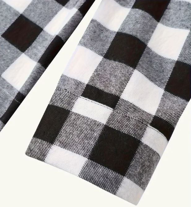 Fashionable Design Men's Plaid Pattern Hooded Long Sleeve Button Up Shirt - Little Tokyo SA